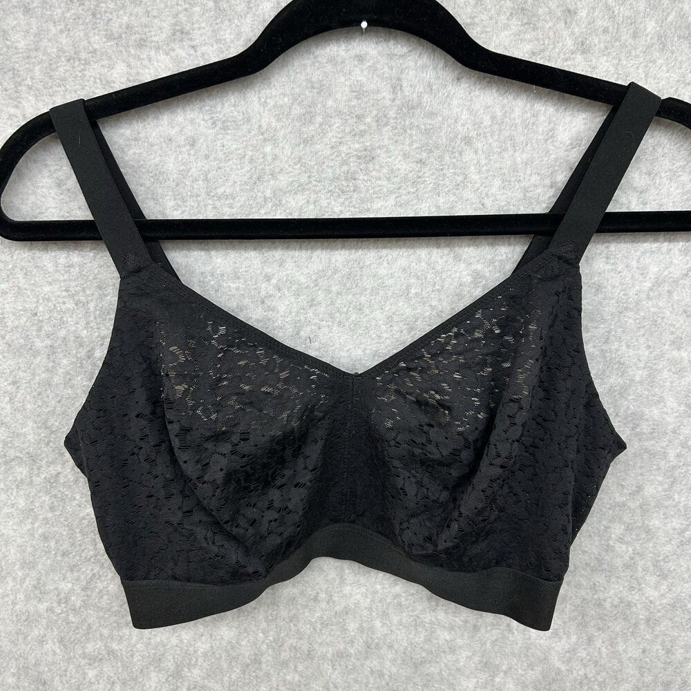 Chantelle Group 13F8 Seamless Comfort Full Coverage Bra 34DDD Black Floral Goth